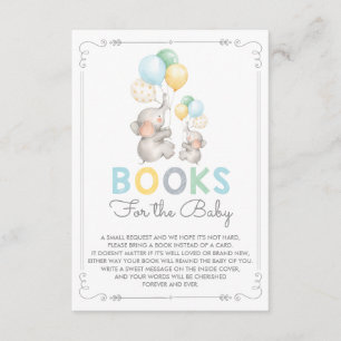Pastel Elephant Apportez une carte de livre Modern