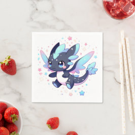 Pastel Enchanted Dragon Baby Shower Serviette
