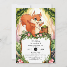 Pastel Enchanted Eichhörnchen Geburtstag
