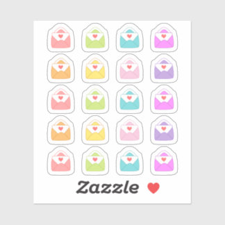 Pastel Envelope Happy Mail farbenfroher Bujo Plann Aufkleber