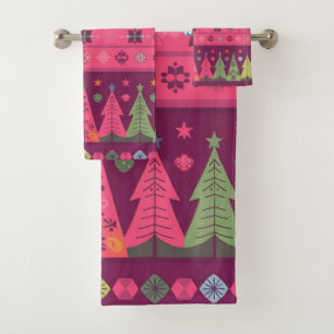 Pastel Fair Insel Weihnachten 1 Badhandtuch Set