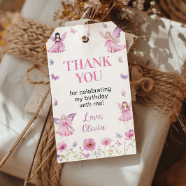 Pastel Fairy Floral Birthday Party Thank You Geschenkanhänger