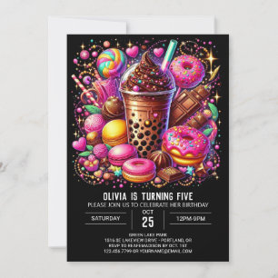 Pastel Fantasy Candyland Digital Geburtstag Einladung