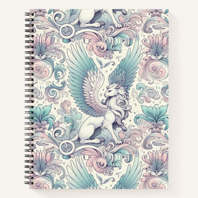 Pastel Fantasy Griffin Notizbuch (Vorderseite)