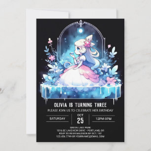Pastel Fantasy Princess Birthday Einladung
