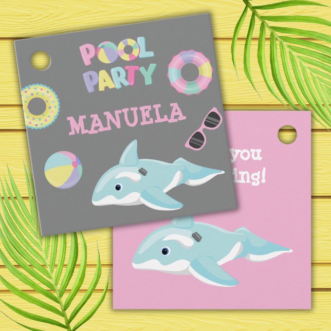 PASTEL FARBEN ORCA SCHWIMMBECKEN PARTY GESCHENKANHÄNGER (Von Creator hochgeladen)