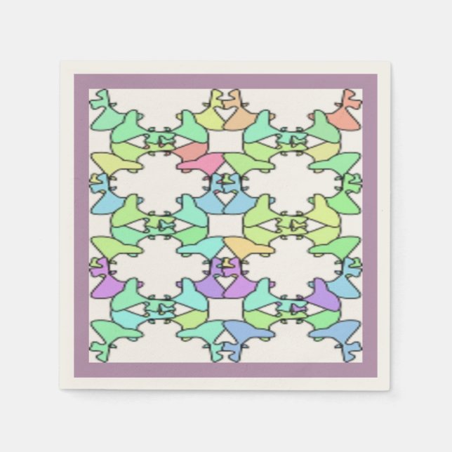 PASTEL FARBEN SERVIETTE (Vorderseite)