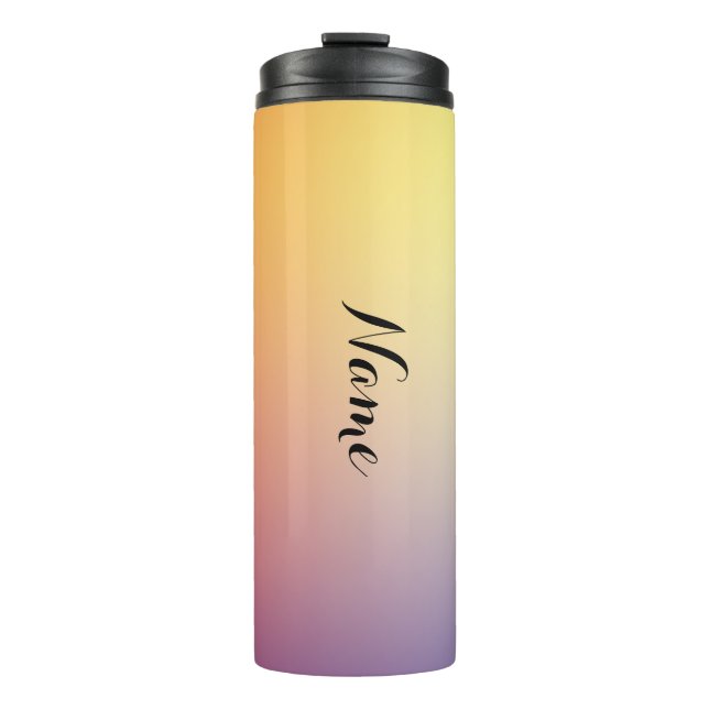 Pastel farbenfroher Regenbogen Gradient Thermosbecher (Vorderseite)