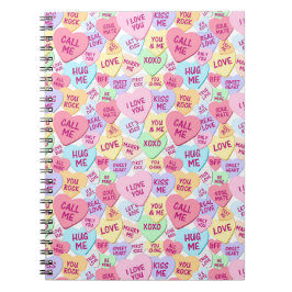 PASTEL-FARBIGE VALENTINKONVERSATION HERZEN NOTIZBLOCK