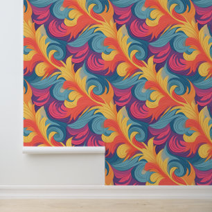 Pastel Feathers Pattern Tapete