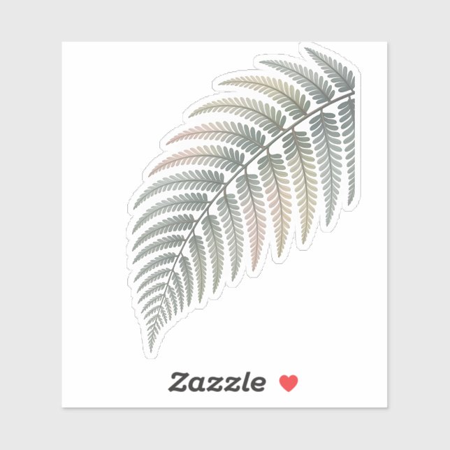 Pastel fern leaf* aufkleber (Blatt)