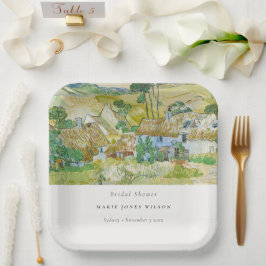 Pastel Fields Berglandschaft Brautparty Pappteller