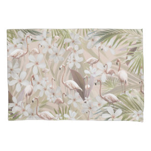 Pastel Flamingo Jungle Liebe #3 #tropical #wall Kissenbezug