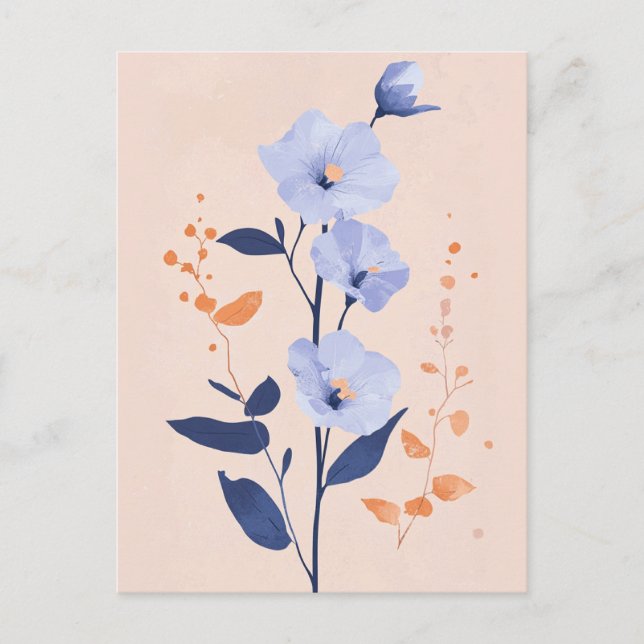 Pastel Flora in Stille #091 Postkarte (Vorderseite)