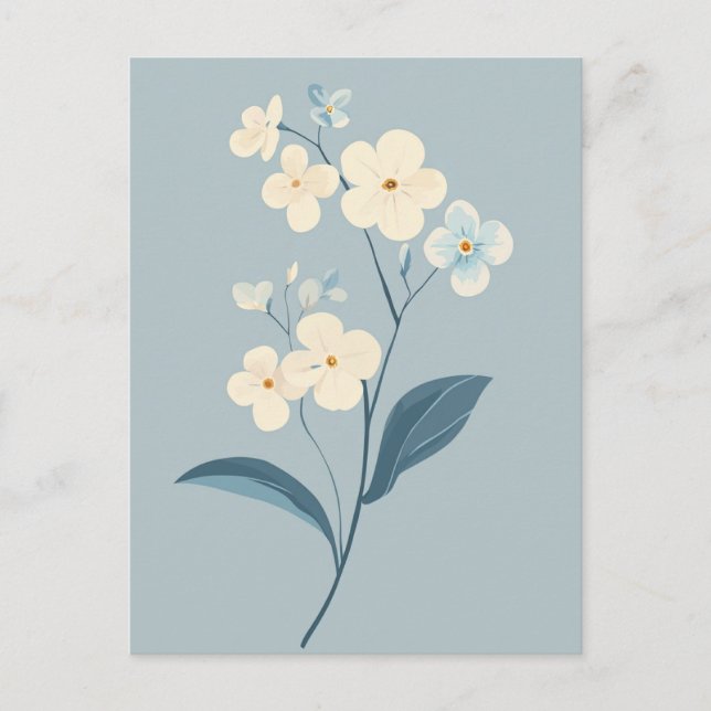 Pastel Flora in Stille #093 Postkarte (Vorderseite)