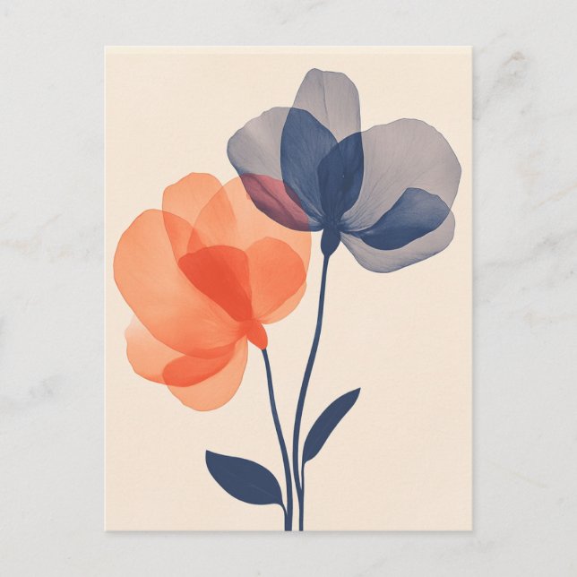 Pastel Flora in Stille #094 Postkarte (Vorderseite)