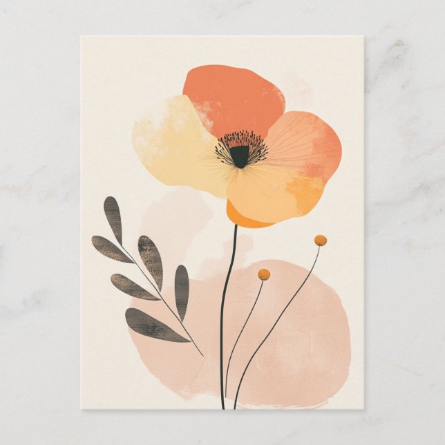 Pastel Flora in Stille #099 Postkarte (Vorderseite)