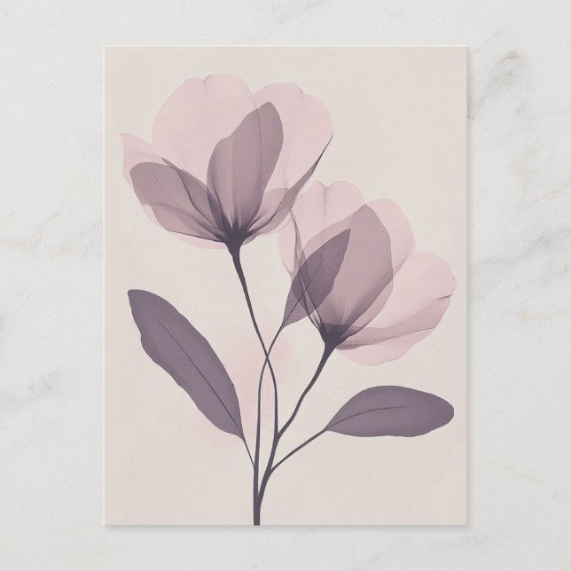 Pastel Flora in Stille #100 Postkarte (Vorderseite)