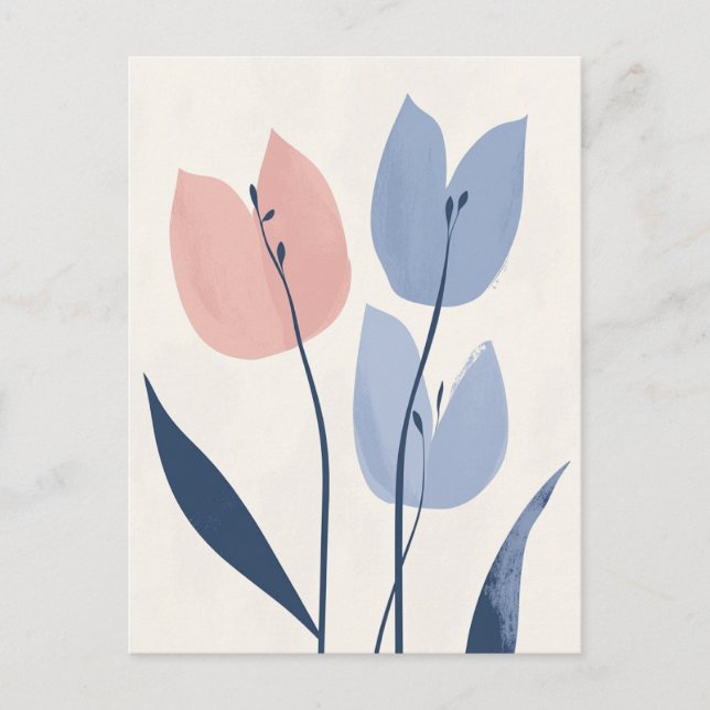 Pastel Flora in Stille #108 Postkarte (Vorderseite)