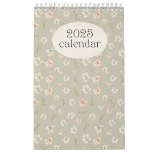 Pastel Floral 2025 Calendrier mural