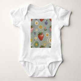 Pastel Floral & Berry Delight Baby Strampler