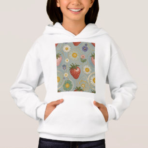 Pastel Floral & Berry Delight Hoodie