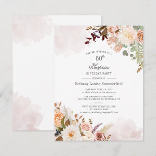Pastel Floral Bloom Botanische 60. Geburtstagspart