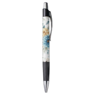 Pastel Floral Blue Yellow Zuhause Office Writing Kugelschreiber