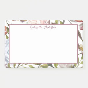 Pastel Floral Botanical Post-it Klebezettel