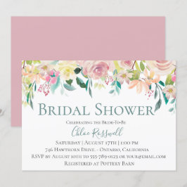Pastel Floral Bouquet Bridal Dusche Einladung