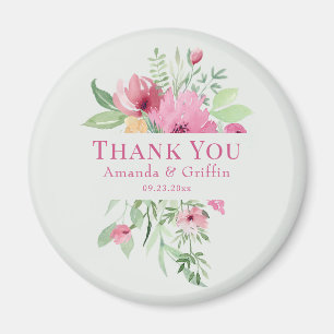 Pastel Floral Bouquet "Danke" Magnet