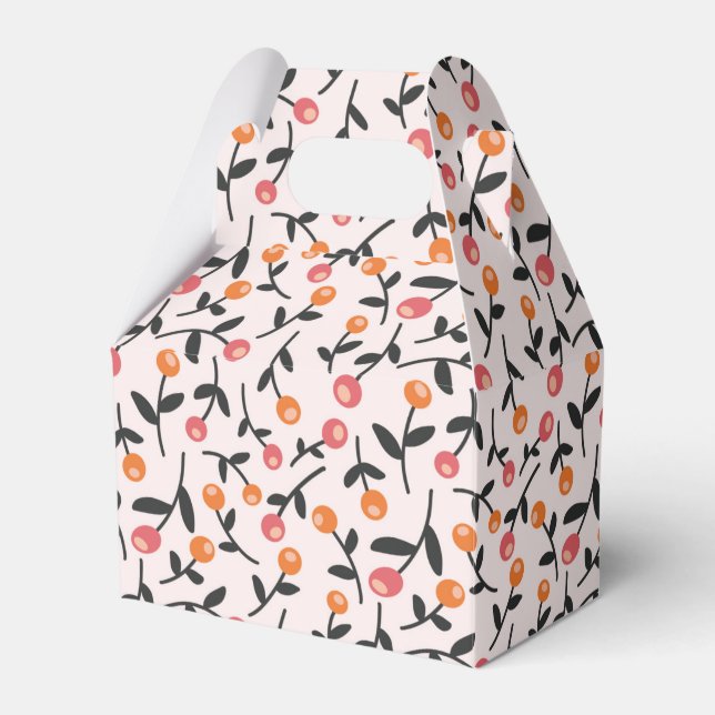 Pastel Floral Bud Botanisches Muster Geschenkschachtel (Vorderseite)