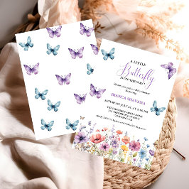 Pastel Floral Butterfly Baby SHower Einladung