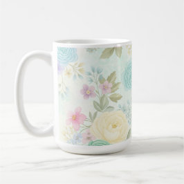Pastel Floral Design Tasse