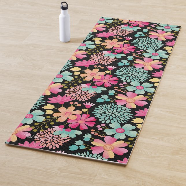Pastel Floral Designer Yoga Übungsmat Yogamatte (Beispiel)