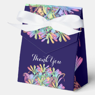 Pastel Floral Dk Blue Vielen Dank für Ihre Unterst Geschenkschachtel