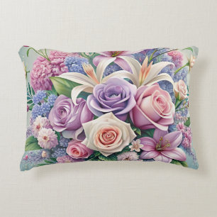 Pastel Floral Elegance Throw Kissen Abdeckung