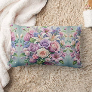Pastel Floral Elegance Throw Kissen Abdeckung