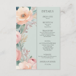 Pastel Floral Elegance Wedding Begleitkarte