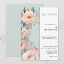 Pastel Floral Elegance Wedding Einladung Design