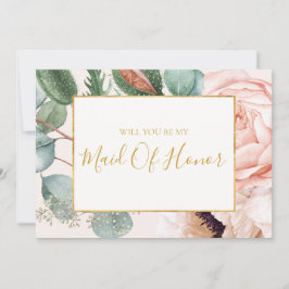 Pastel Floral Garden | Trauzeugin Vorschlagskarte Einladung