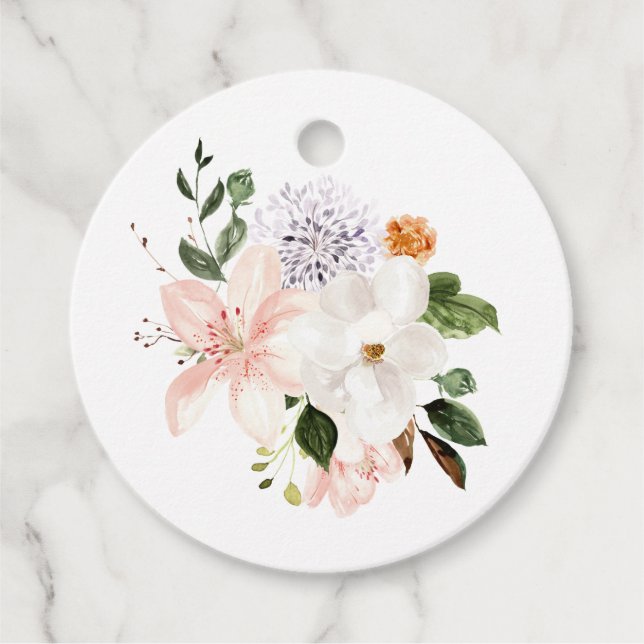 Pastel Floral Geschenkanhänger (Vorderseite)