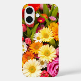Pastel Floral Harmony - sanfte Frühlingsblumen iPhone 16 Hülle