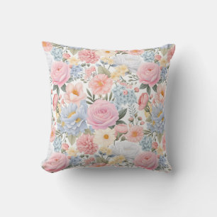 Pastel Floral Medley Blume Muster Kissen