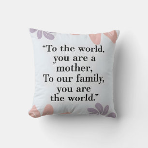 Pastel floral Modern Mother's Day Zitat Kissen