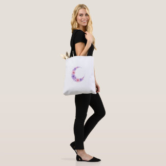 Pastel Floral Moon Tote - Kawaii Witch Tasche