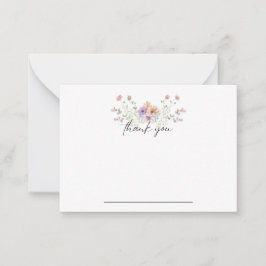 Pastel Floral Notecard Vielen Dank Mitteilungskarte