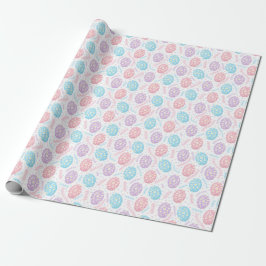 Pastel Floral Ostereier Muster Geschenkpapier