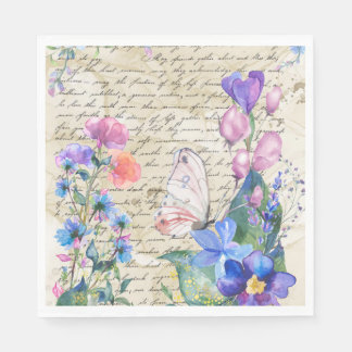 Pastel Floral Paper Napkin Serviette