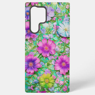 Pastel Floral Pattern Phone Case Samsung Galaxy Hülle